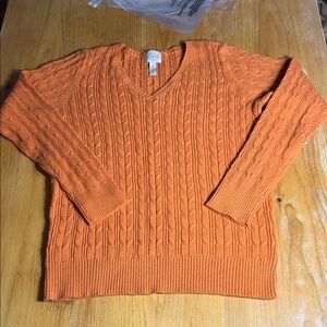 🌺 3/$10 mix & match St. John's Bay Cable Knit Sweater XLT NWT!